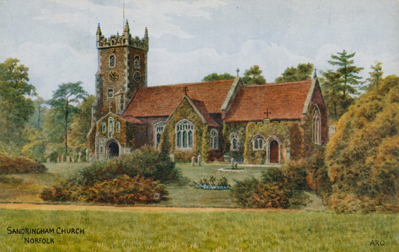 Kościół Sandringham, Norfolk autorstwa Alfred Robert Quinton
