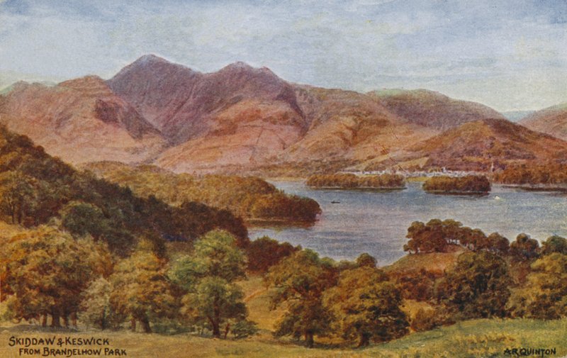Skiddaw i Keswick z Brandelhow Park, Lake District autorstwa Alfred Robert Quinton