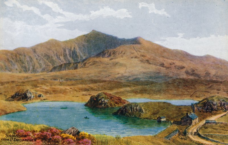 Snowdon z Llyn. Dywarchen autorstwa Alfred Robert Quinton