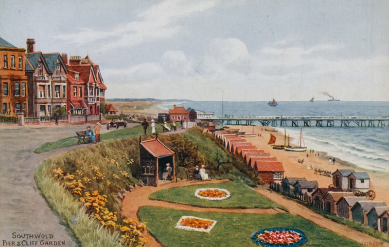 Southwold, molo i ogród na klifie autorstwa Alfred Robert Quinton