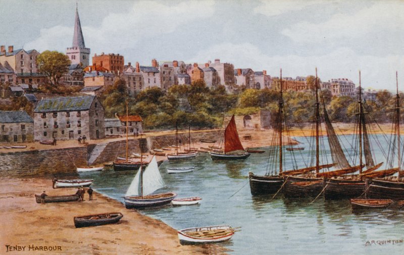 Tenby, port autorstwa Alfred Robert Quinton