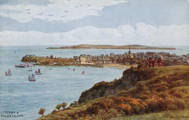Wyspa Tenby i Caldey autorstwa Alfred Robert Quinton