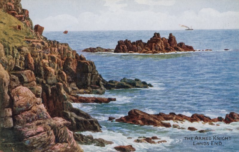 Zbrojny rycerz, Lands End autorstwa Alfred Robert Quinton