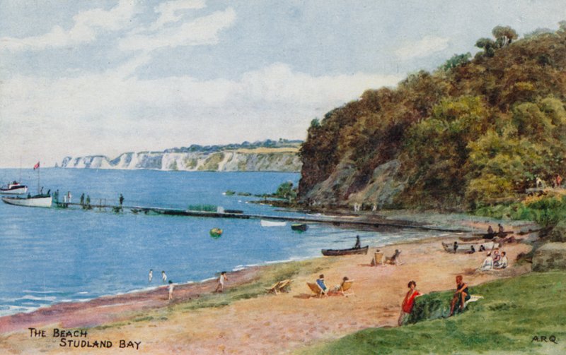 Plaża, zatoka Studland autorstwa Alfred Robert Quinton