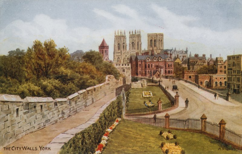 Mury miejskie, York autorstwa Alfred Robert Quinton