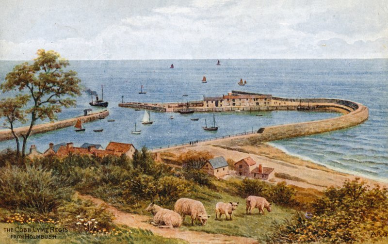 Cobb, Lyme Regis, z Holmbush autorstwa Alfred Robert Quinton