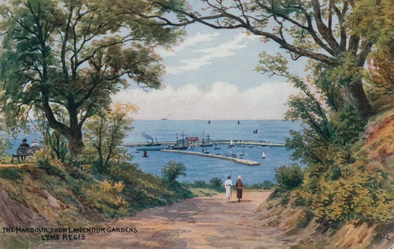 Port, z Langmoor Gardens, Lyme Regis autorstwa Alfred Robert Quinton