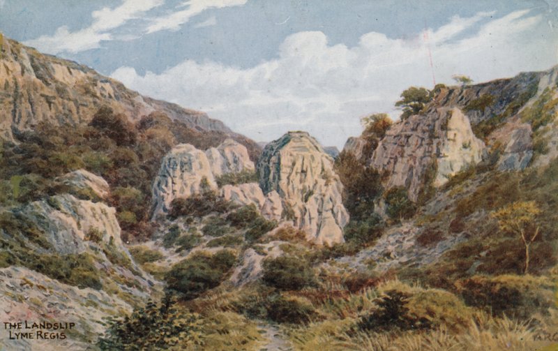 Osuwisko, Lyme Regis autorstwa Alfred Robert Quinton