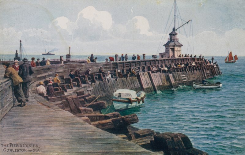 Molo i Cosies, Gorleston-on-Sea autorstwa Alfred Robert Quinton