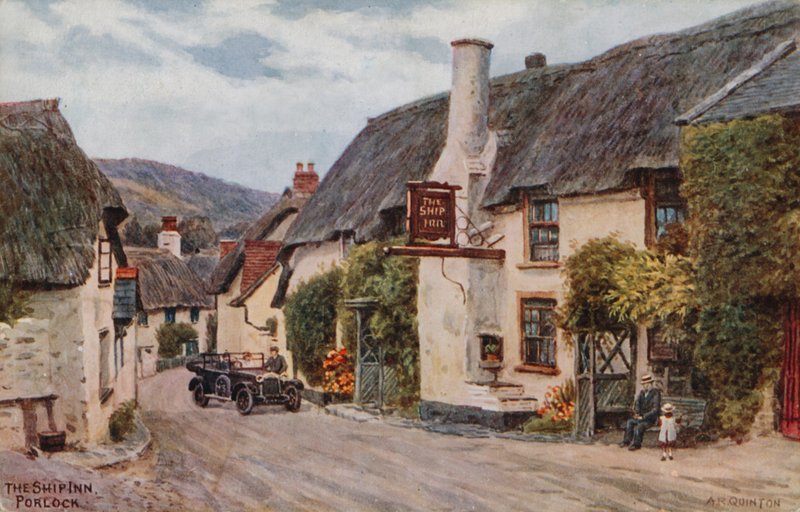 Statek Inn, Porlock autorstwa Alfred Robert Quinton
