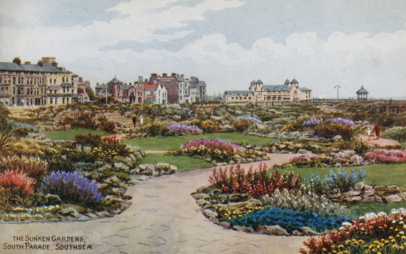 Zatopione ogrody, South Parade, Southsea autorstwa Alfred Robert Quinton