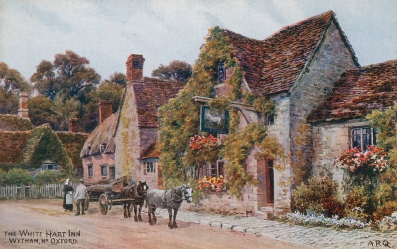 The White Hart Inn, Wytham niedaleko Oksfordu autorstwa Alfred Robert Quinton