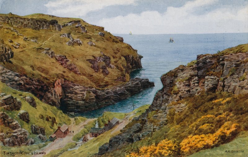 Tintagel, Cove i Island autorstwa Alfred Robert Quinton