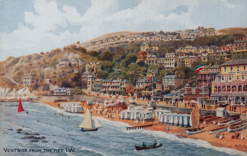 Ventnor z molo na wyspie Wight autorstwa Alfred Robert Quinton
