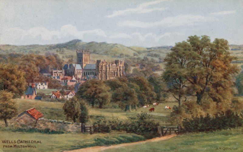 Katedra w Wells, z Milton Hill autorstwa Alfred Robert Quinton