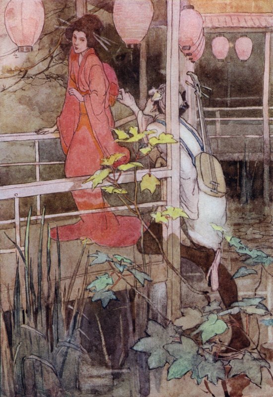 Ilustracja do The Story of The Mikado (litografia kolorowa) autorstwa Alice Bolingbroke (after) Woodward