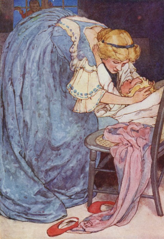 Śpij, Śliczna Kochana, nie płacz! (litografia kolorowa) autorstwa Alice Bolingbroke (after) Woodward