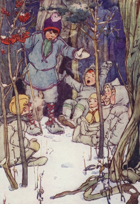 Było ich Sześć (litografia kolorowa) autorstwa Alice Bolingbroke (after) Woodward