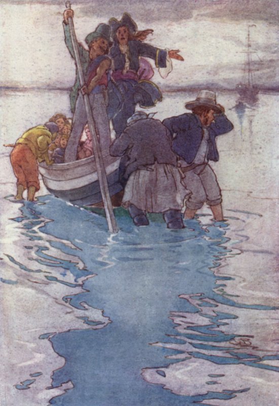 Przetransportowany na statek piracki (litografia kolorowa) autorstwa Alice Bolingbroke (after) Woodward
