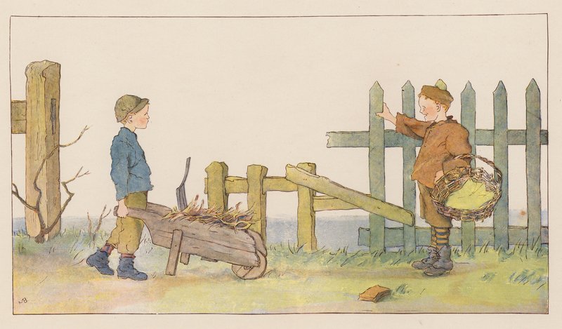 Na własny rachunek (kolorowa litografia) autorstwa Alice Maud Beddington