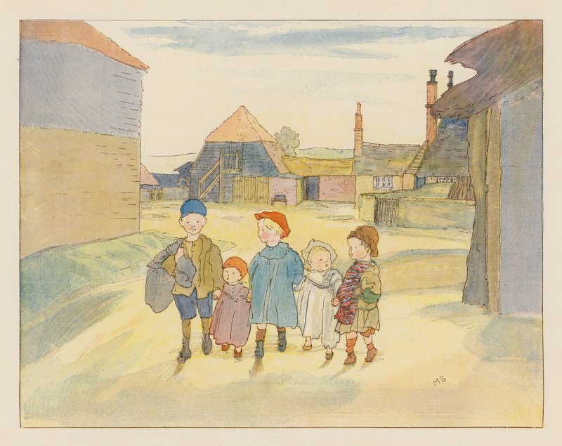 The Day of the Treat (kolorowa litografia) autorstwa Alice Maud Beddington