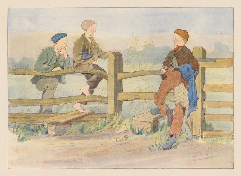 Niedoszli kłusownicy (kolorowa litografia) autorstwa Alice Maud Beddington