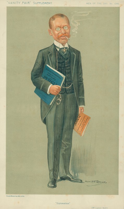 Pan Lucien Wolf, Diplomaticus, 20 grudnia 1911, komiks Vanity Fair autorstwa Alick P. F. Ritchie