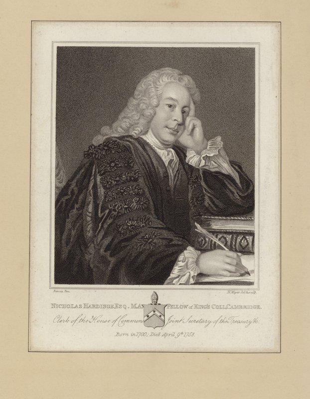 Nicholas Hardinge autorstwa Allan Ramsay