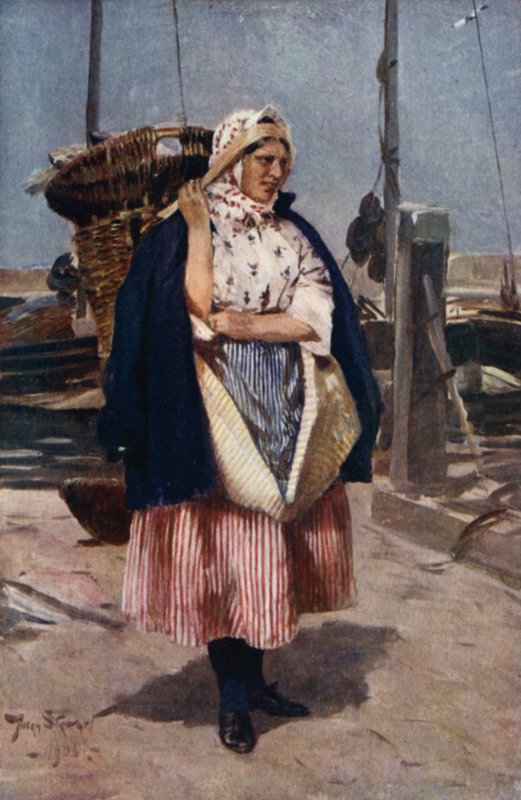 A Newhaven Fishwife (kolor lito) autorstwa Allan Stewart