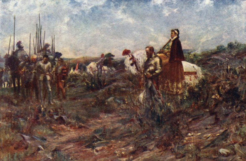 Queen Mary at Carberry Hill (kolor lito) autorstwa Allan Stewart