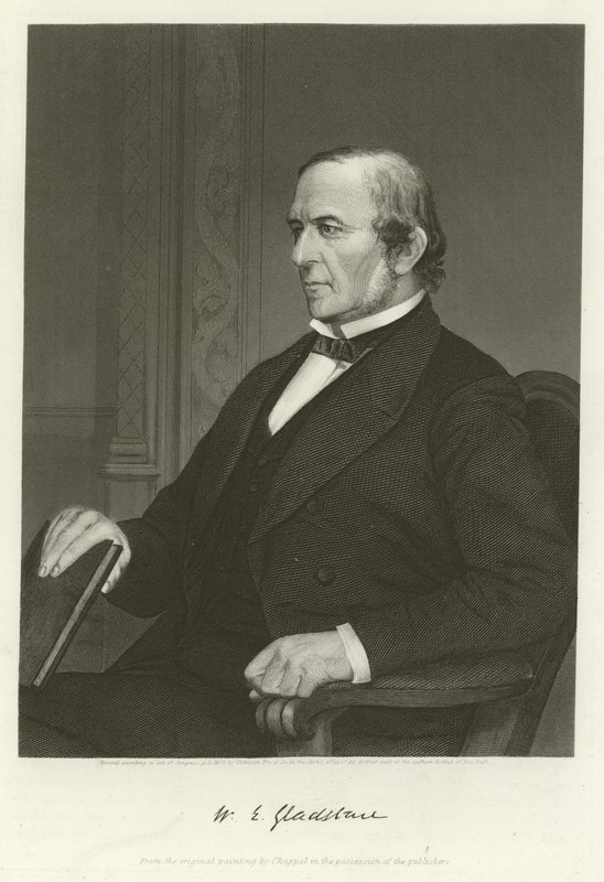 William Ewart Gladstone, brytyjski polityk liberalny autorstwa Alonzo Chappel