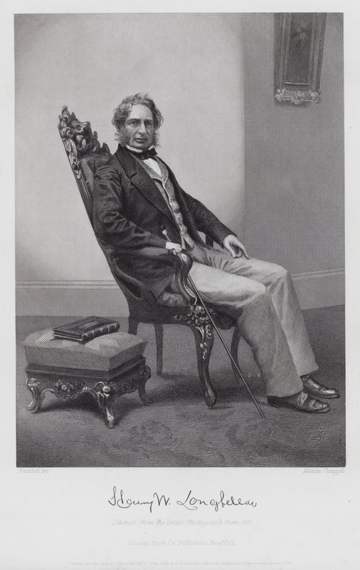 Henry Wadsworth Longfellow (Grawerowanie) autorstwa Alonzo (after) Chappel