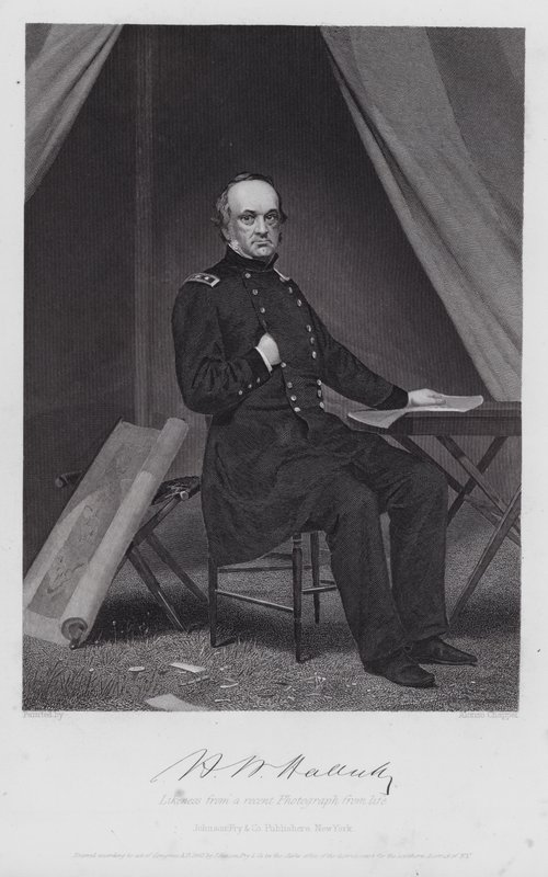 Henry Wager Halleck (grafika) autorstwa Alonzo (after) Chappel