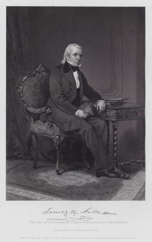 James Knox Polk (grawerunek) autorstwa Alonzo (after) Chappel
