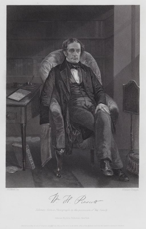 William Hickling Prescott (Grawerowanie) autorstwa Alonzo (after) Chappel