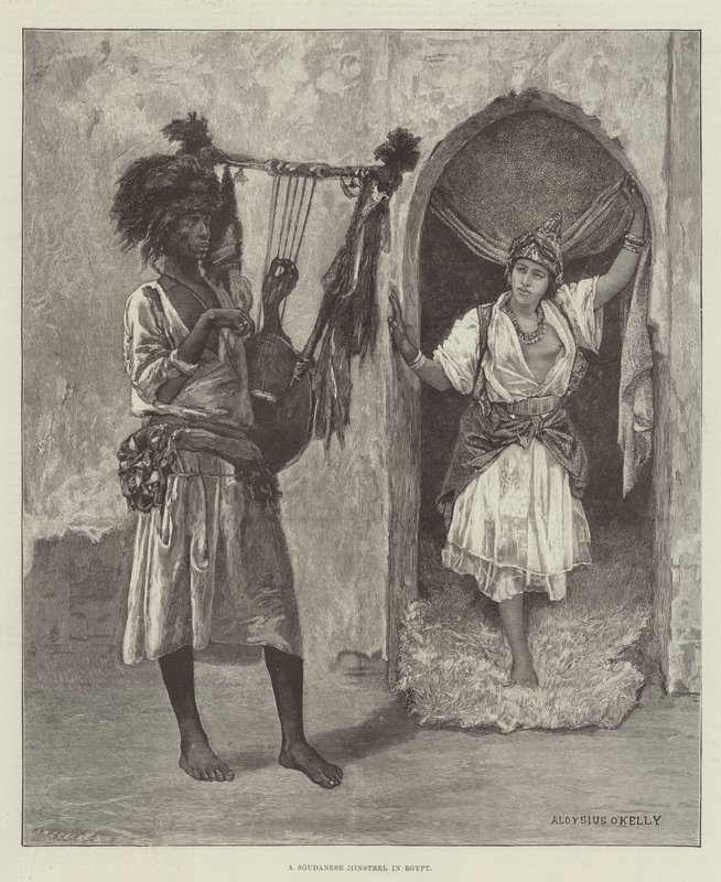 Soudanese Minstrel w Egipcie autorstwa Aloysius O