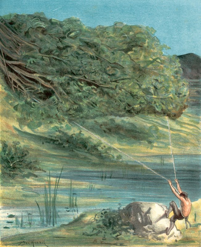 Przygody Barona Munchausena (chromolitho) autorstwa Alphonse Adolphe Bichard