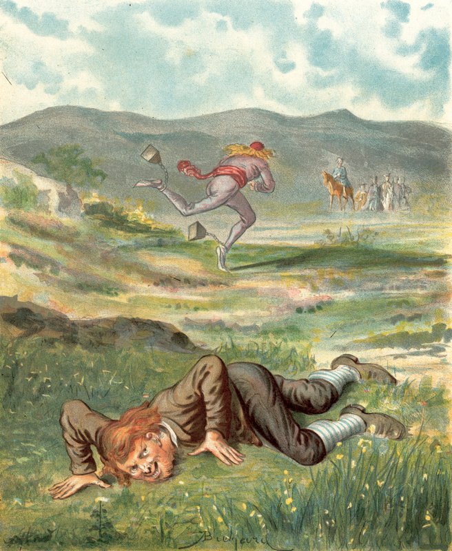 Przygody Barona Munchausena (chromolitho) autorstwa Alphonse Adolphe Bichard