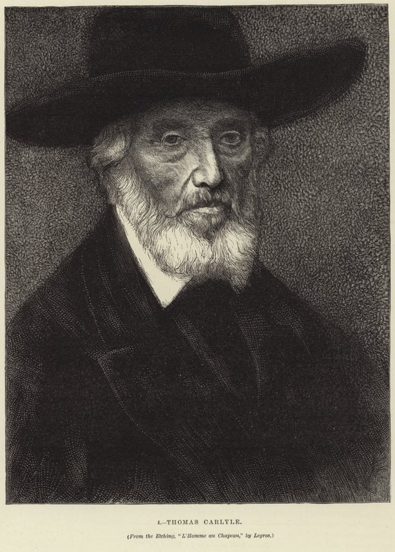 Portret Thomasa Carlylea autorstwa Alphonse Legros