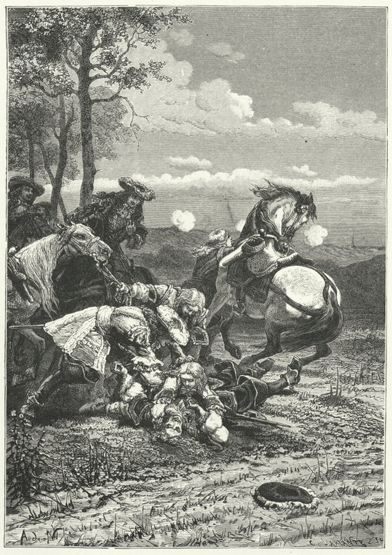 Śmierć marszałka Turenne w bitwie pod Salzbach autorstwa Alphonse Marie de (after) Neuville