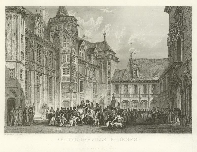 Hotel-de-Ville Bourges autorstwa Alphonse Marie de Neuville