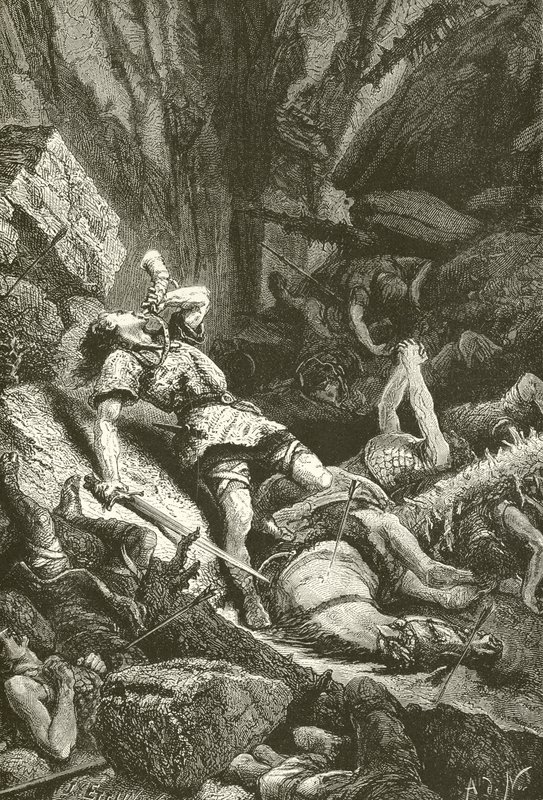 Roland w Roncesvalles autorstwa Alphonse Marie de Neuville