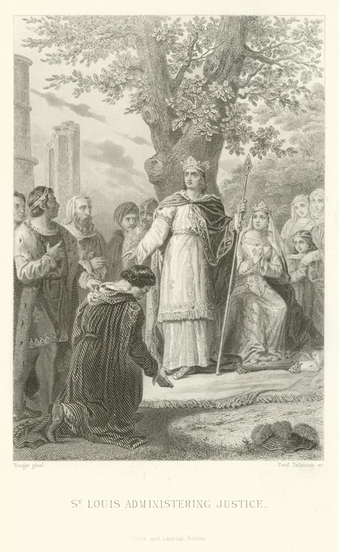 Św. Ludwik wymierza sprawiedliwość autorstwa Alphonse Marie de Neuville