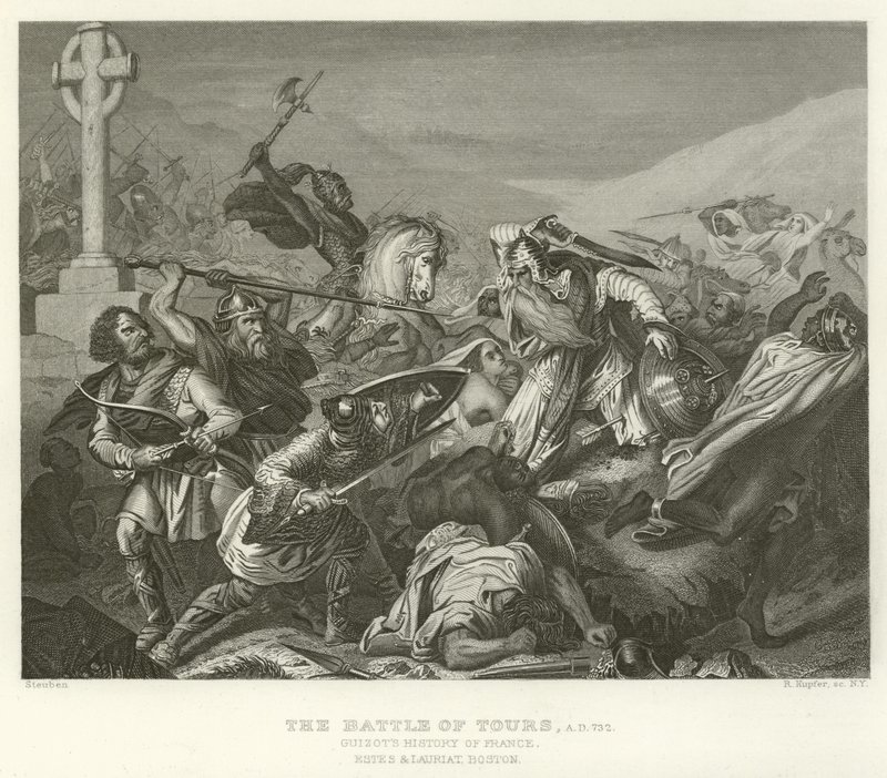 Bitwa pod Tours, AD 732 autorstwa Alphonse Marie de Neuville