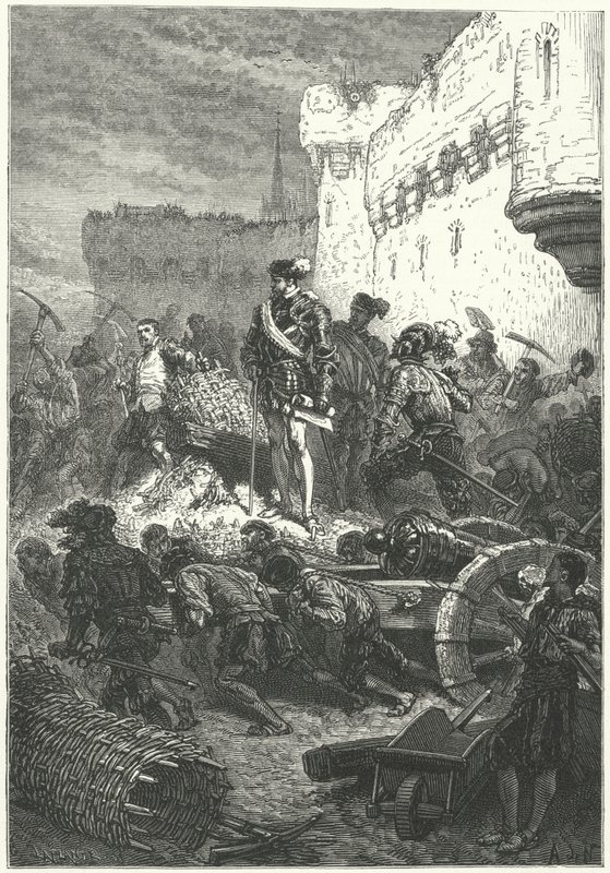 Franciszek, książę Guise nadzorujący budowę umocnień Metz, 1552 autorstwa Alphonse Marie de after Neuville