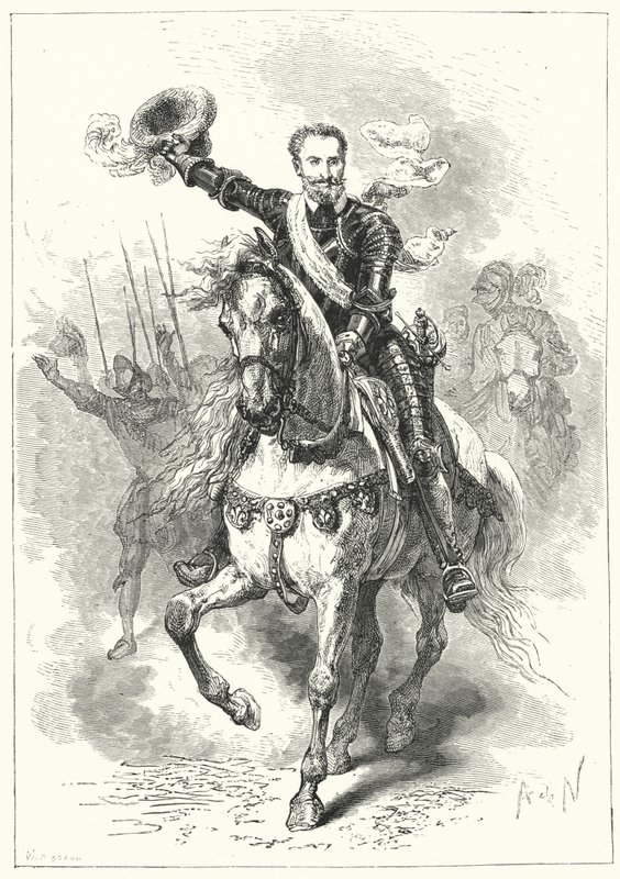 Henryk IV z Francji w bitwie pod Ivry, 1590 autorstwa Alphonse Marie de after Neuville