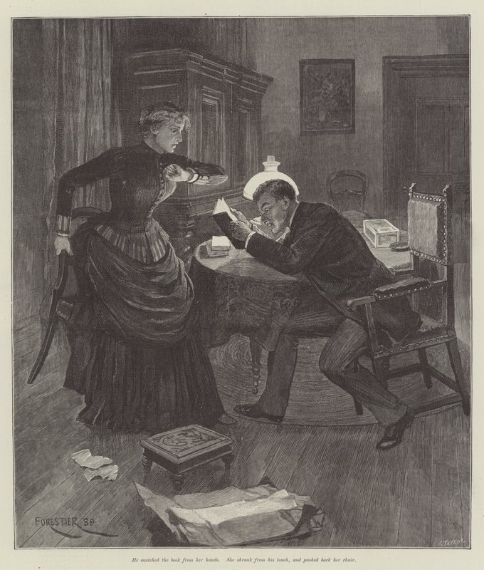 Ślepa miłość — Wilkie Collins autorstwa Amedee Forestier