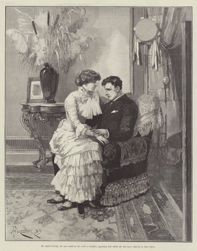 Ślepa miłość — Wilkie Collins autorstwa Amedee Forestier