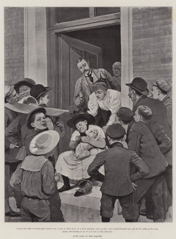 Ilustracja do cioci Jane nad morzem autorstwa zmarłego lorda Brabourne autorstwa Amedee Forestier
