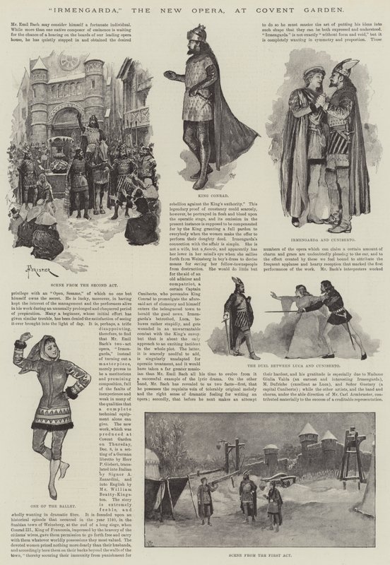Irmengarda, Nowa Opera, w Covent Garden autorstwa Amedee Forestier